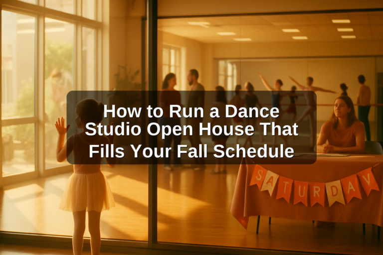 How to Run a Dance Studio Open House That Fills Your Fall Schedule